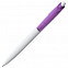 Ручка шариковая Bento, белая с фиолетовым с логотипом в Москве заказать по выгодной цене в кибермаркете AvroraStore