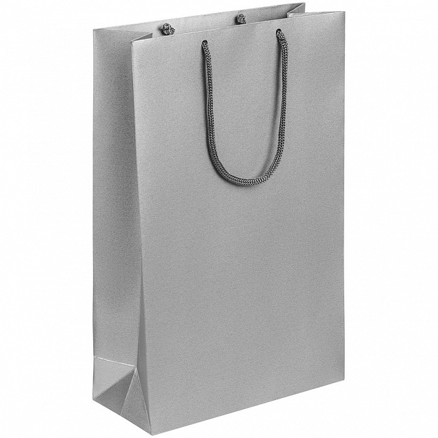 Пакет бумажный «Блеск», средний, серебристый с логотипом в Москве заказать по выгодной цене в кибермаркете AvroraStore