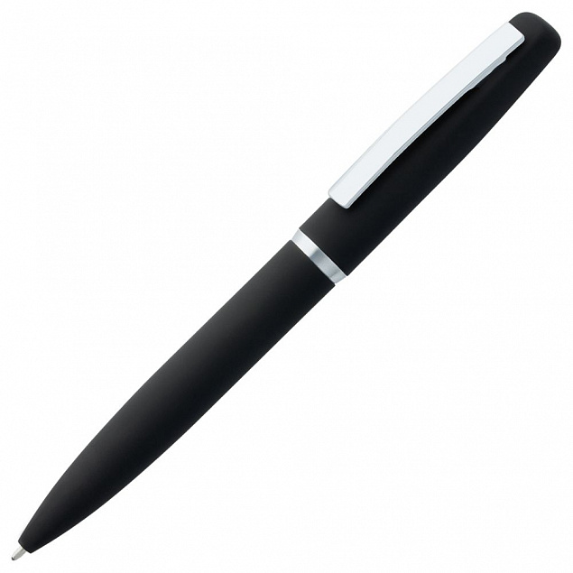 Ручка шариковая Bolt Soft Touch, черная с логотипом в Москве заказать по выгодной цене в кибермаркете AvroraStore