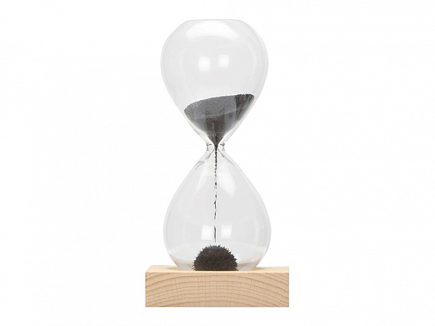 Песочные магнитные часы на деревянной подставке Infinity с логотипом в Москве заказать по выгодной цене в кибермаркете AvroraStore
