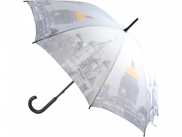 Зонт-трость Москва-Санкт-Петербург с логотипом в Москве заказать по выгодной цене в кибермаркете AvroraStore