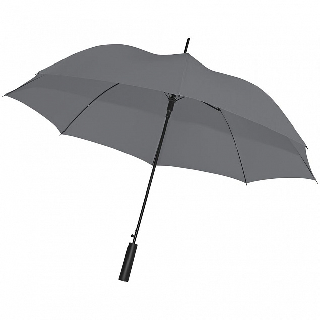 Зонт-трость Dublin, серый с логотипом  заказать по выгодной цене в кибермаркете AvroraStore