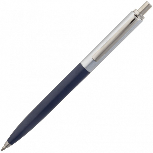 Ручка шариковая Popular, синяя с логотипом в Москве заказать по выгодной цене в кибермаркете AvroraStore