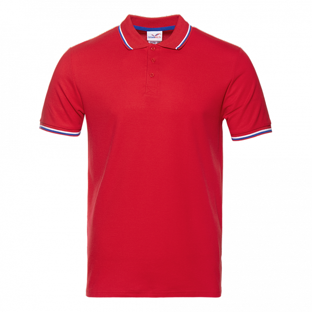Рубашка поло Рубашка мужская 04RUS Красный с логотипом  заказать по выгодной цене в кибермаркете AvroraStore