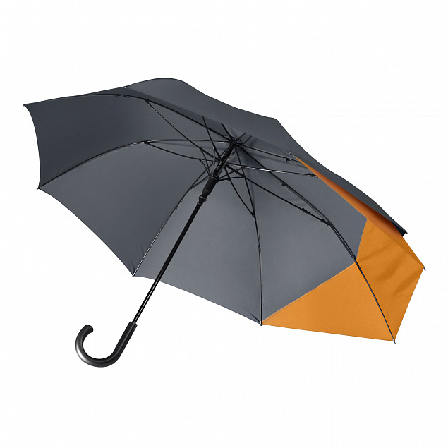 Зонт-трость Portobello Dune, серый/оранжевый с логотипом в Москве заказать по выгодной цене в кибермаркете AvroraStore