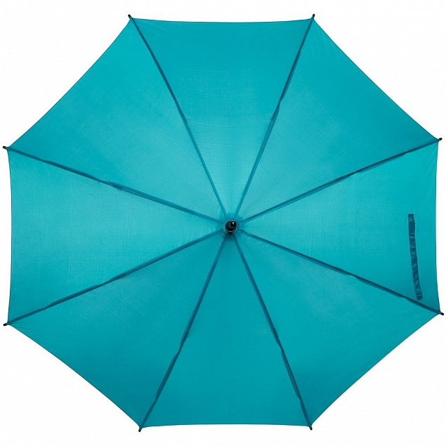 Зонт-трость Standard, бирюзовый с логотипом в Москве заказать по выгодной цене в кибермаркете AvroraStore