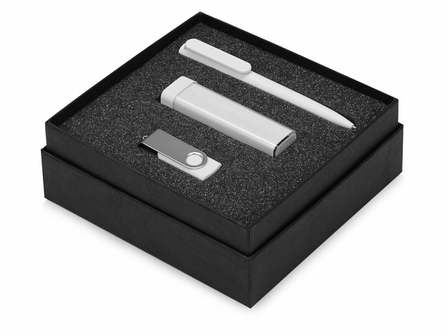 Подарочный набор On-the-go с флешкой, ручкой и зарядным устройством с логотипом в Москве заказать по выгодной цене в кибермаркете AvroraStore