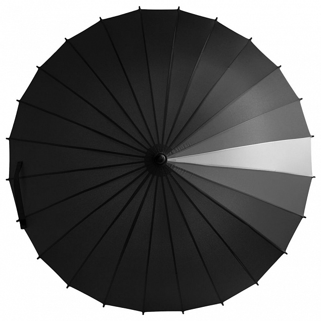 Зонт-трость «Спектр», черный с логотипом в Москве заказать по выгодной цене в кибермаркете AvroraStore