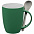 Кружка с ложкой Cheer Up ver.2, зеленая с логотипом в Москве заказать по выгодной цене в кибермаркете AvroraStore
