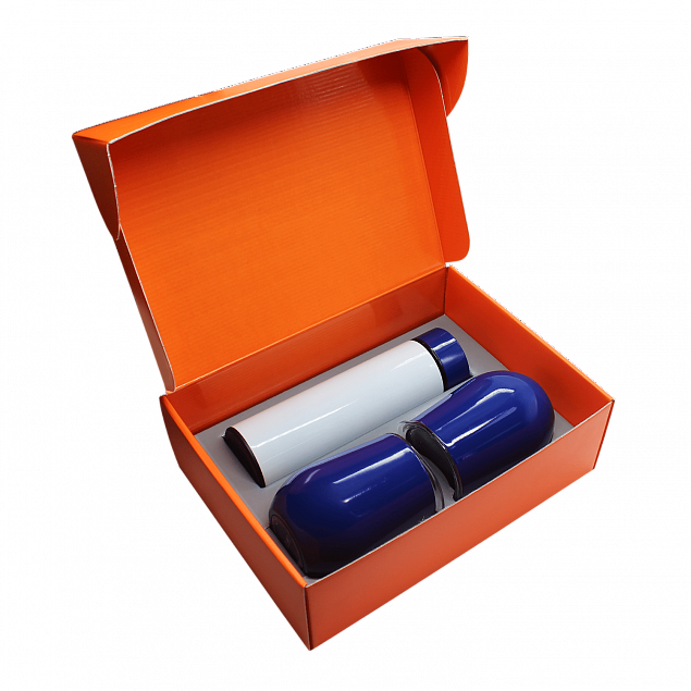 Набор Hot Box Duo C2W G, белый с синим с логотипом в Москве заказать по выгодной цене в кибермаркете AvroraStore