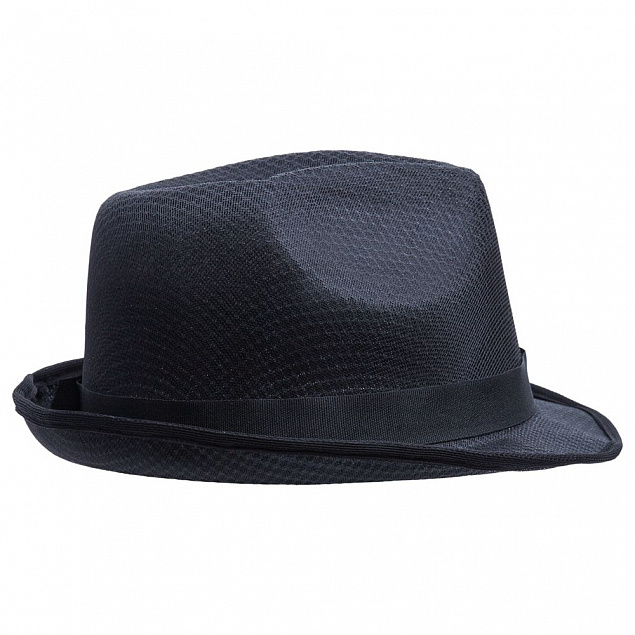 Шляпа Gentleman, черная с черной лентой с логотипом в Москве заказать по выгодной цене в кибермаркете AvroraStore