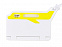 Бирка для багажа Hop, белый/желтый с логотипом  заказать по выгодной цене в кибермаркете AvroraStore
