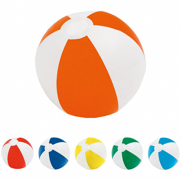 Надувной пляжный мяч Cruise, оранжевый с белым с логотипом в Москве заказать по выгодной цене в кибермаркете AvroraStore