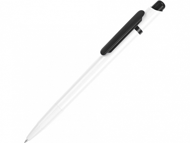 Ручка шариковая Этюд, белый/черный с логотипом в Москве заказать по выгодной цене в кибермаркете AvroraStore