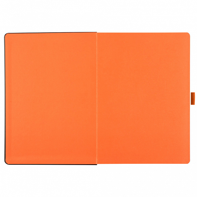 Ежедневник Tone недатированный, черный с оранжевым с логотипом в Москве заказать по выгодной цене в кибермаркете AvroraStore