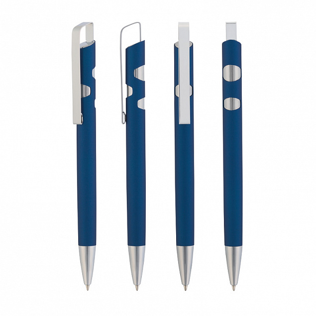Ручка шариковая "Arni", синий металлик с логотипом в Москве заказать по выгодной цене в кибермаркете AvroraStore
