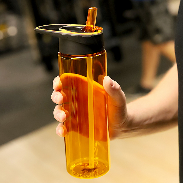 Пластиковая бутылка Mystik - Оранжевый OO с логотипом в Москве заказать по выгодной цене в кибермаркете AvroraStore