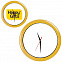 Часы настенные "ПРОМО" разборные; желтый,  D28,5 см; пластик с логотипом в Москве заказать по выгодной цене в кибермаркете AvroraStore