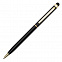 Шариковая ручка Touch Tip из золотого алюминия, черная с логотипом в Москве заказать по выгодной цене в кибермаркете AvroraStore