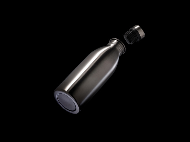 Бутылка для воды Deluxe из переработанной нержавеющей стали, 500 мл с логотипом в Москве заказать по выгодной цене в кибермаркете AvroraStore