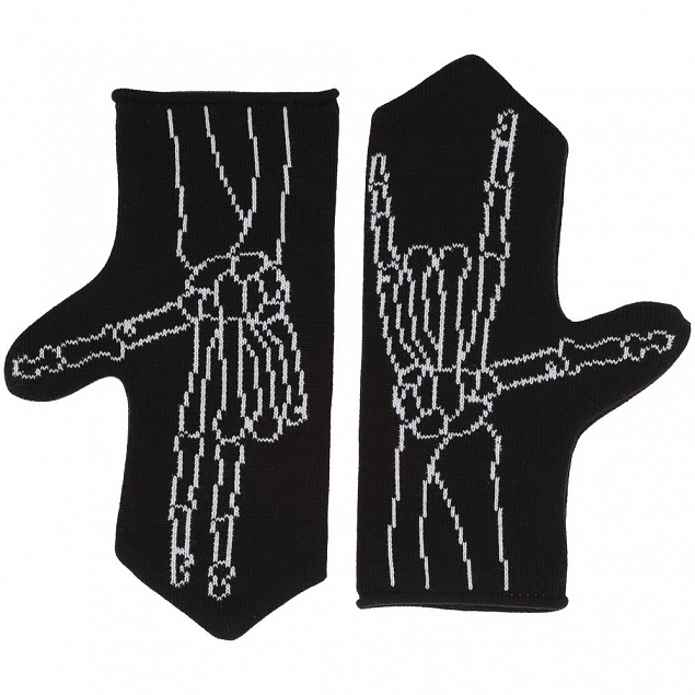 Варежки Sacred Bones, черные с логотипом в Москве заказать по выгодной цене в кибермаркете AvroraStore