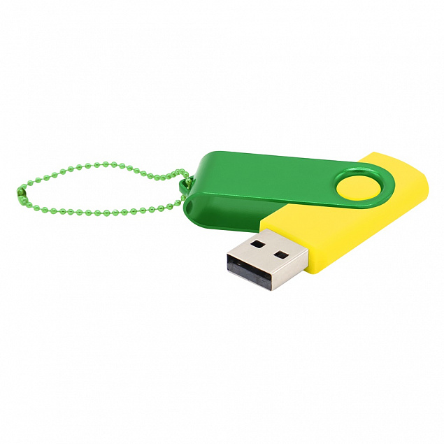 Флешка Designer To Go 2.0 USB 16Gb, желтый/зеленый с логотипом в Москве заказать по выгодной цене в кибермаркете AvroraStore