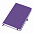 Бизнес-блокнот "Justy", 130*210 мм, ярко-фиолетовый,  тв. обложка,  резинка 7 мм, блок-линейка с логотипом в Москве заказать по выгодной цене в кибермаркете AvroraStore