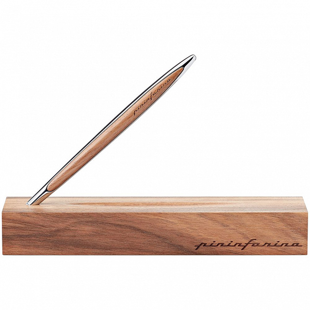 Шариковая ручка Cambiano Shiny Chrome Walnut с логотипом в Москве заказать по выгодной цене в кибермаркете AvroraStore