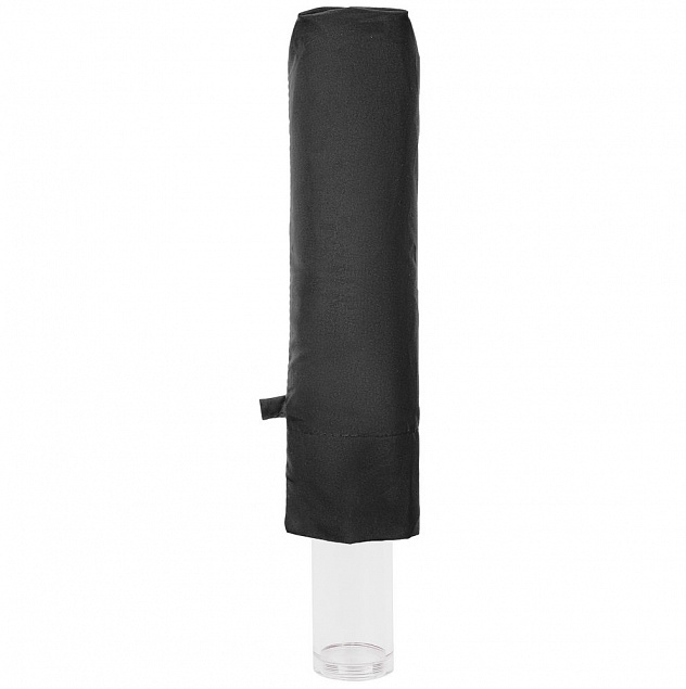 Зонт складной Fillit, черный с логотипом  заказать по выгодной цене в кибермаркете AvroraStore