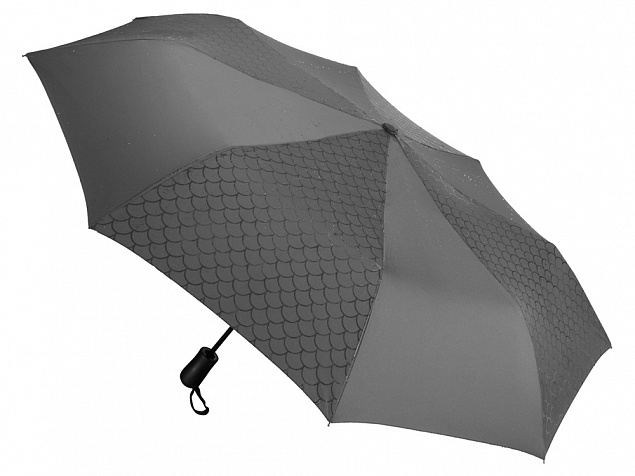 Зонт-полуавтомат складной Marvy с проявляющимся рисунком, серый с логотипом в Москве заказать по выгодной цене в кибермаркете AvroraStore