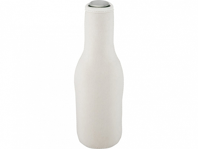 Fris Рукав-держатель для бутылок из переработанного неопрена , белый с логотипом в Москве заказать по выгодной цене в кибермаркете AvroraStore
