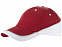 Бейсболка Draw 6-ти панельная, красный/белый с логотипом в Москве заказать по выгодной цене в кибермаркете AvroraStore