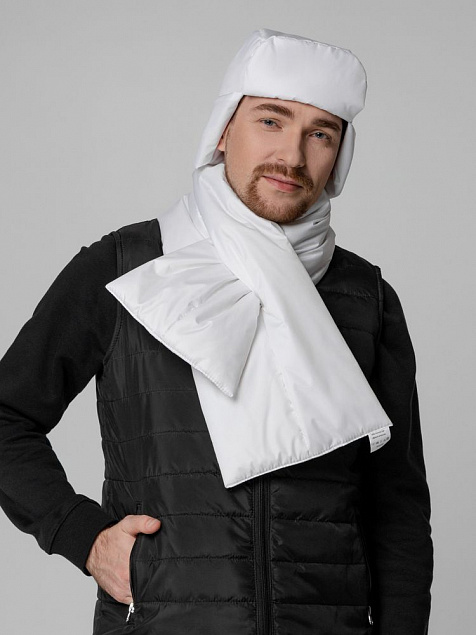 Шарф Shelter, белый с логотипом в Москве заказать по выгодной цене в кибермаркете AvroraStore