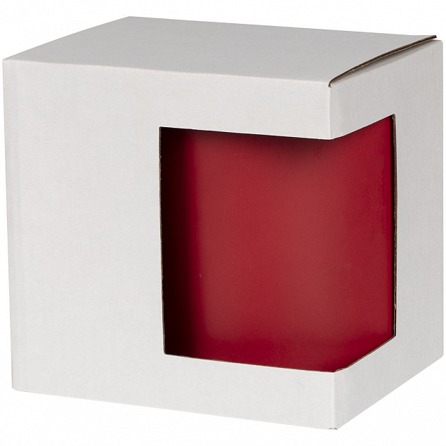 Коробка для кружки с окном Cupcase, белая с логотипом в Москве заказать по выгодной цене в кибермаркете AvroraStore