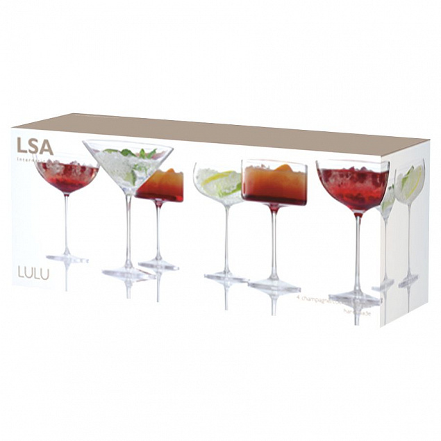 Набор бокалов для шампанского LuLu Saucer с логотипом в Москве заказать по выгодной цене в кибермаркете AvroraStore