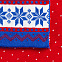 Шарф Happy View, красный с синим с логотипом в Москве заказать по выгодной цене в кибермаркете AvroraStore