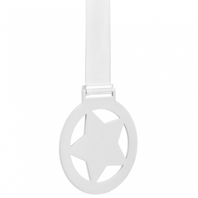 Медаль Steel Star, белая с логотипом в Москве заказать по выгодной цене в кибермаркете AvroraStore
