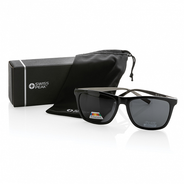 Солнцезащитные поляризационные очки Swiss Peak из переработанного пластика RCS с логотипом в Москве заказать по выгодной цене в кибермаркете AvroraStore