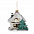 Ёлочная игрушка Домик (белый) с логотипом в Москве заказать по выгодной цене в кибермаркете AvroraStore