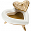 Шкатулка «Сердце», бело-золотая с логотипом в Москве заказать по выгодной цене в кибермаркете AvroraStore