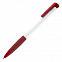 N13, ручка шариковая с грипом, пластик, белый, красный с логотипом в Москве заказать по выгодной цене в кибермаркете AvroraStore