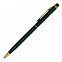 Ручка Touch Tip Gold алюминиевая шариковая, темно-зеленая с логотипом в Москве заказать по выгодной цене в кибермаркете AvroraStore