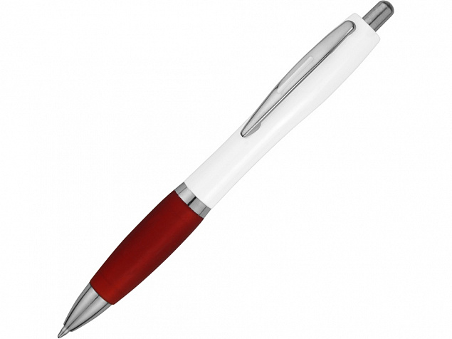 Ручка шариковая Nash, белый/красный, черные чернила с логотипом в Москве заказать по выгодной цене в кибермаркете AvroraStore