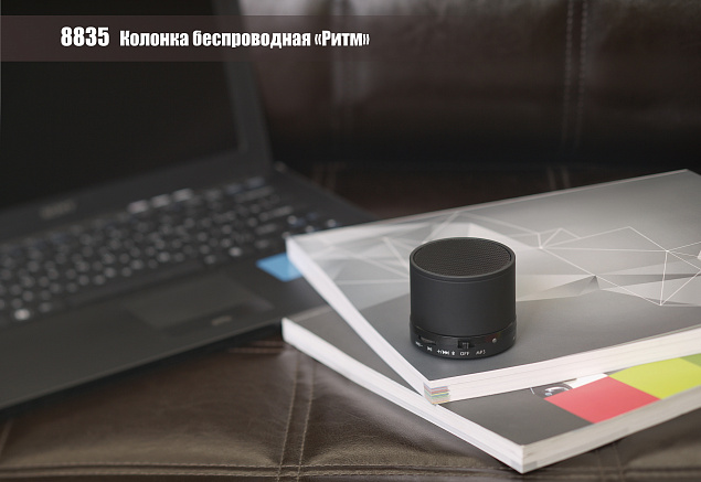 Колонка беспроводная "Ритм" с логотипом в Москве заказать по выгодной цене в кибермаркете AvroraStore