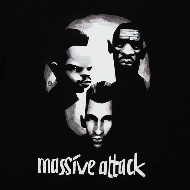 Футболка «Меламед. Massive Attack», черная с логотипом в Москве заказать по выгодной цене в кибермаркете AvroraStore