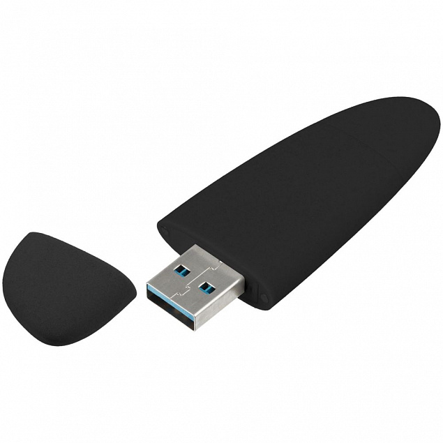 Флешка Pebble Type-C, USB 3.0, черная, 32 Гб с логотипом в Москве заказать по выгодной цене в кибермаркете AvroraStore