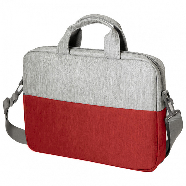 Конференц-сумка BEAM NOTE, серый/красный, 39х30х6.5 см, ткань верха:100% полиамид, под-д:100%полиэст с логотипом в Москве заказать по выгодной цене в кибермаркете AvroraStore