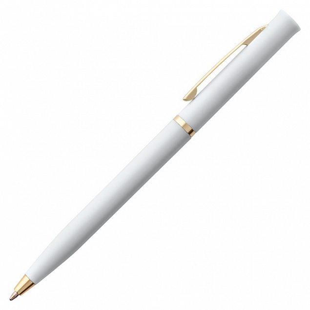 Ручка шариковая Euro Gold, белая с логотипом в Москве заказать по выгодной цене в кибермаркете AvroraStore