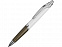 Ручка шариковая Призма, белый/черный с логотипом в Москве заказать по выгодной цене в кибермаркете AvroraStore
