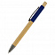 Ручка &quot;Авалон&quot; с корпусом из бамбука, темно-синий с логотипом в Москве заказать по выгодной цене в кибермаркете AvroraStore